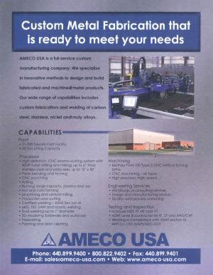 ameco metal fabrication|ameco usa catalog.